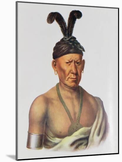 Wakechai or 'Crouching Eagle', a Sauk Chief-Charles Bird King-Mounted Giclee Print