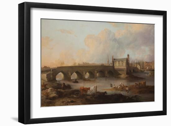 Wakefield Bridge and Chantry Chapel, 1793 (Oil on Canvas)-Philip Reinagle-Framed Giclee Print