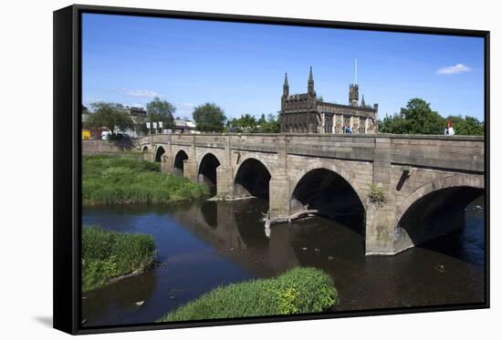 Wakefield Bridge and the Chantry Chapel-Mark Sunderland-Framed Stretched Canvas