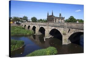 Wakefield Bridge and the Chantry Chapel-Mark Sunderland-Stretched Canvas