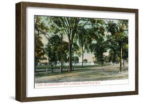 Wakefield, Massachusetts - View of Lake Quannapowitt and Lakeside-Lantern Press-Framed Art Print