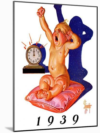 "Waking to the New Year,"December 31, 1938-Joseph Christian Leyendecker-Mounted Giclee Print