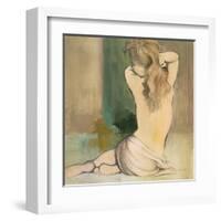 Waking Woman I (Green)-Lanie Loreth-Framed Art Print