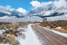 Desert Mountain Road in Winter-wakr10-Photographic Print