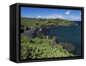 Walanapanapa Beach, Maui, Hawaii, Hawaiian Islands, Pacific, USA-Alison Wright-Framed Stretched Canvas