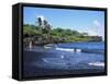 Walanapanapa Black Sand Beach, Hana Coast, Maui, Hawaii, Hawaiian Islands, USA-Alison Wright-Framed Stretched Canvas