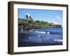 Walanapanapa Black Sand Beach, Hana Coast, Maui, Hawaii, Hawaiian Islands, USA-Alison Wright-Framed Photographic Print