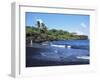 Walanapanapa Black Sand Beach, Hana Coast, Maui, Hawaii, Hawaiian Islands, USA-Alison Wright-Framed Photographic Print