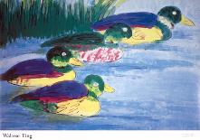 Four Ducks-Walasse Ting-Laminated Art Print