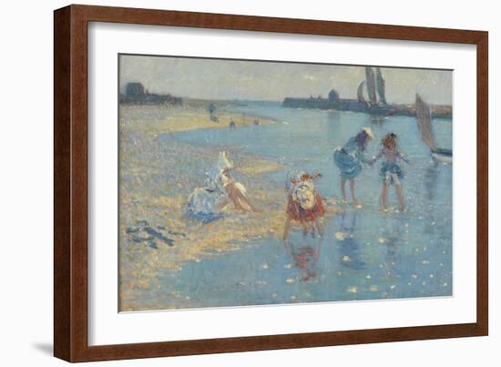 Walberswick, Children Paddling, 1891-Philip Wilson Steer-Framed Giclee Print