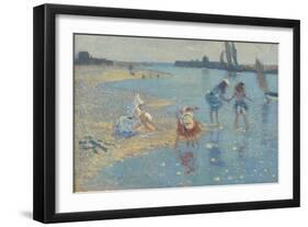 Walberswick, Children Paddling, 1891-Philip Wilson Steer-Framed Giclee Print