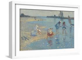 Walberswick, Children Paddling, 1891-Philip Wilson Steer-Framed Giclee Print