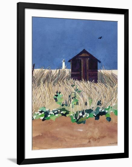 Walberswick Hut and Southwold Lighthouse, Suffolk-Christine McKechnie-Framed Giclee Print