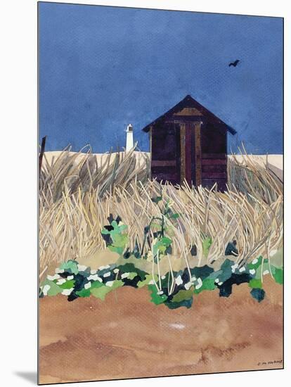 Walberswick Hut and Southwold Lighthouse, Suffolk-Christine McKechnie-Mounted Giclee Print