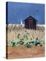 Walberswick Hut and Southwold Lighthouse, Suffolk-Christine McKechnie-Stretched Canvas