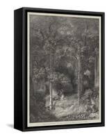 Waldfraulein,' or the Forest Maiden, a Fairy Tale-Edward Killingworth Johnson-Framed Stretched Canvas