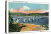 Waldport, Oregon - View of the Alsea Bay Bridge-Lantern Press-Stretched Canvas