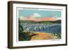 Waldport, Oregon - View of the Alsea Bay Bridge-Lantern Press-Framed Art Print