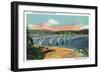 Waldport, Oregon - View of the Alsea Bay Bridge-Lantern Press-Framed Art Print