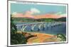 Waldport, Oregon - View of the Alsea Bay Bridge-Lantern Press-Mounted Art Print