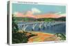 Waldport, Oregon - View of the Alsea Bay Bridge-Lantern Press-Stretched Canvas