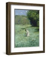 Waldwiese, 1876-Hans Thoma-Framed Giclee Print