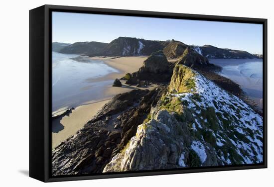 Wales Coast 3-Charles Bowman-Framed Stretched Canvas