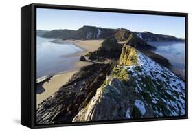 Wales Coast 3-Charles Bowman-Framed Stretched Canvas