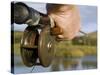 Wales, Conwy, Trout Fishing at a Hill Lake in North Wales, UK-John Warburton-lee-Stretched Canvas