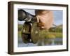 Wales, Conwy, Trout Fishing at a Hill Lake in North Wales, UK-John Warburton-lee-Framed Photographic Print