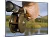 Wales, Conwy, Trout Fishing at a Hill Lake in North Wales, UK-John Warburton-lee-Mounted Photographic Print