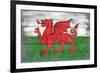 Wales Country Flag - Barnwood Painting-Lantern Press-Framed Art Print