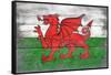 Wales Country Flag - Barnwood Painting-Lantern Press-Framed Stretched Canvas