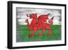 Wales Country Flag - Barnwood Painting-Lantern Press-Framed Art Print
