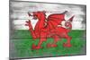 Wales Country Flag - Barnwood Painting-Lantern Press-Mounted Art Print