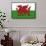 Wales Country Flag - Letterpress-Lantern Press-Framed Stretched Canvas displayed on a wall