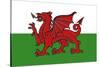 Wales Country Flag - Letterpress-Lantern Press-Stretched Canvas