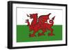 Wales Country Flag - Letterpress-Lantern Press-Framed Art Print