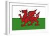 Wales Country Flag - Letterpress-Lantern Press-Framed Art Print