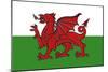 Wales Country Flag - Letterpress-Lantern Press-Mounted Art Print