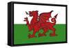 Wales Country Flag - Letterpress-Lantern Press-Framed Stretched Canvas