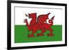 Wales Country Flag - Letterpress-Lantern Press-Framed Art Print