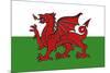 Wales Country Flag - Letterpress-Lantern Press-Mounted Art Print