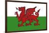 Wales Country Flag - Letterpress-Lantern Press-Framed Art Print