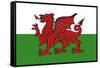 Wales Country Flag - Letterpress-Lantern Press-Framed Stretched Canvas