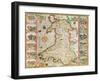 Wales, engraved by Jodocus Hondius-John Speed-Framed Giclee Print