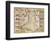 Wales, engraved by Jodocus Hondius-John Speed-Framed Giclee Print