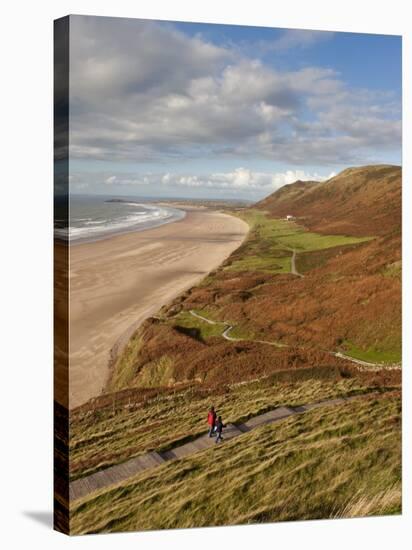 Wales, Glamorgan, Gower Peninsula, Rhossilli Bay, UK-Gavin Hellier-Stretched Canvas