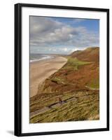 Wales, Glamorgan, Gower Peninsula, Rhossilli Bay, UK-Gavin Hellier-Framed Photographic Print