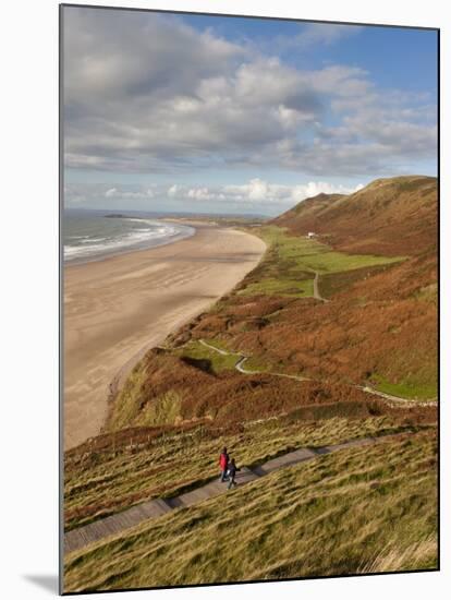 Wales, Glamorgan, Gower Peninsula, Rhossilli Bay, UK-Gavin Hellier-Mounted Photographic Print